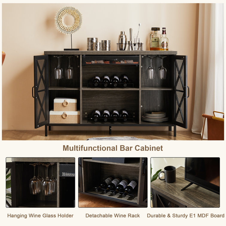 Hanging wine bar cabinet hot sale